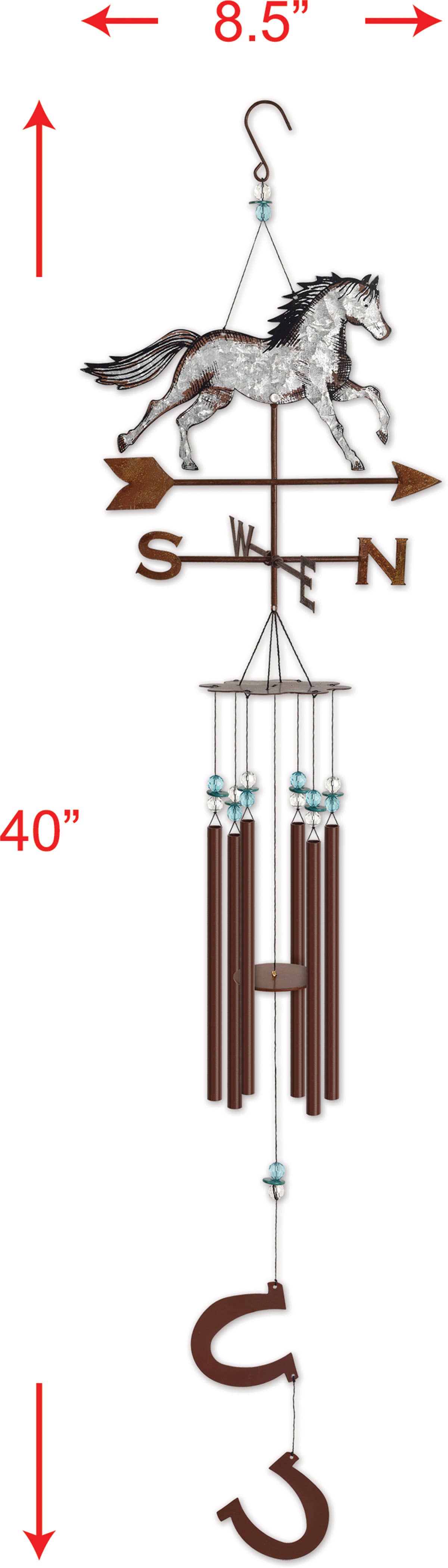 Barnyard Horse Metal Wind Chime Garden Decor - 92881