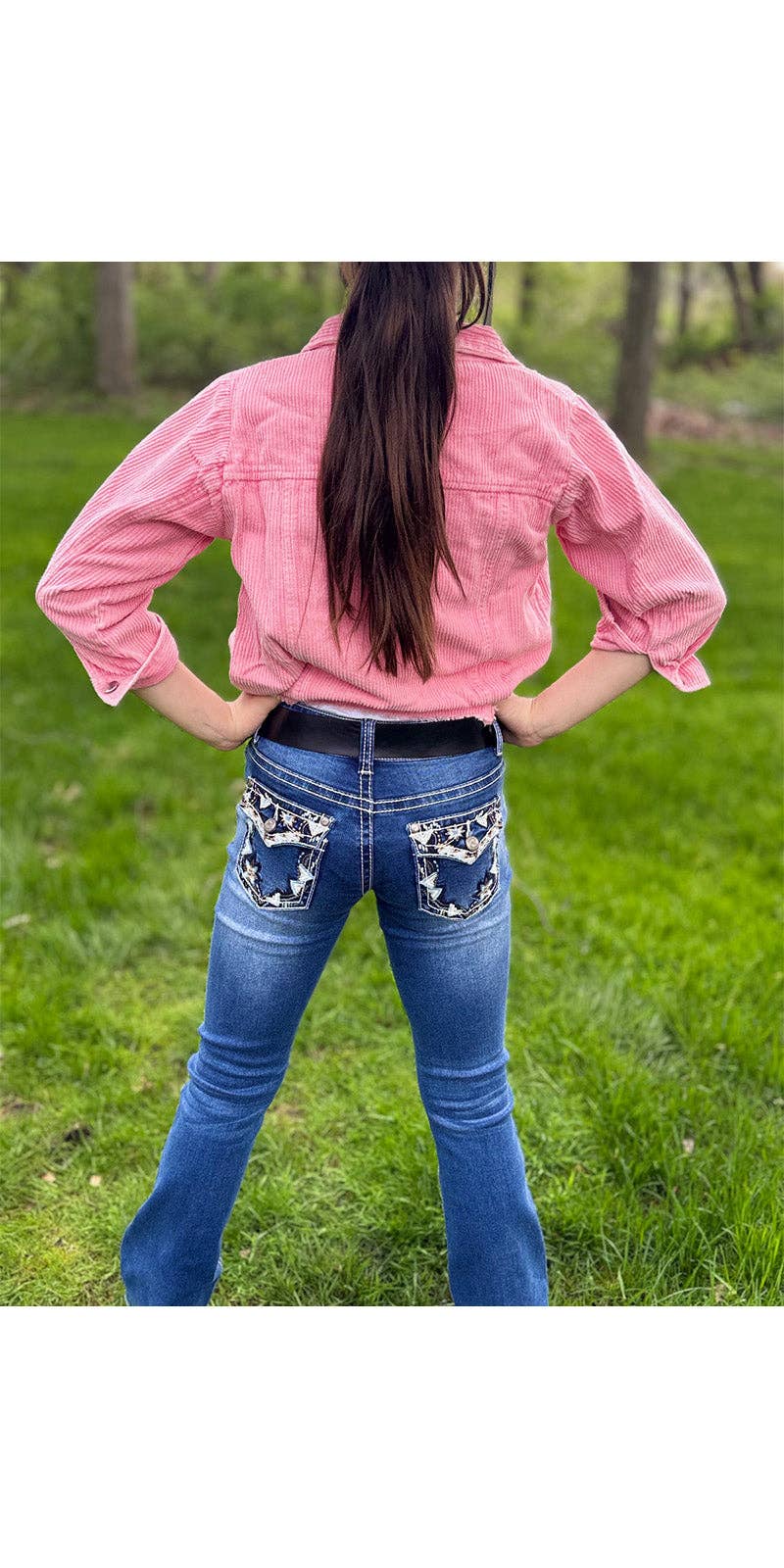 Girls' Western Bootcut Jeans - MCGJ-HX-33