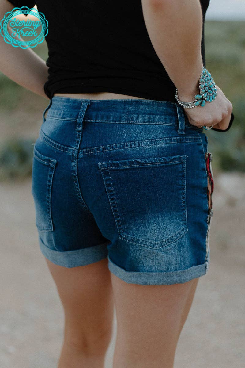 Patched Up Shorts - Leopard
