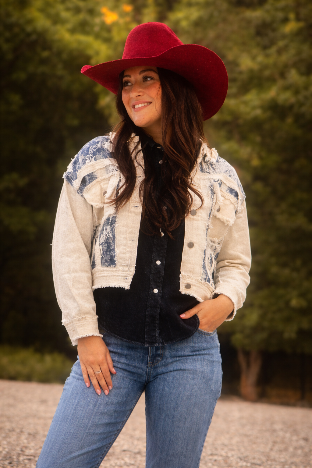LADIES WESTERN DENIM JACKET-DNMPRT-4