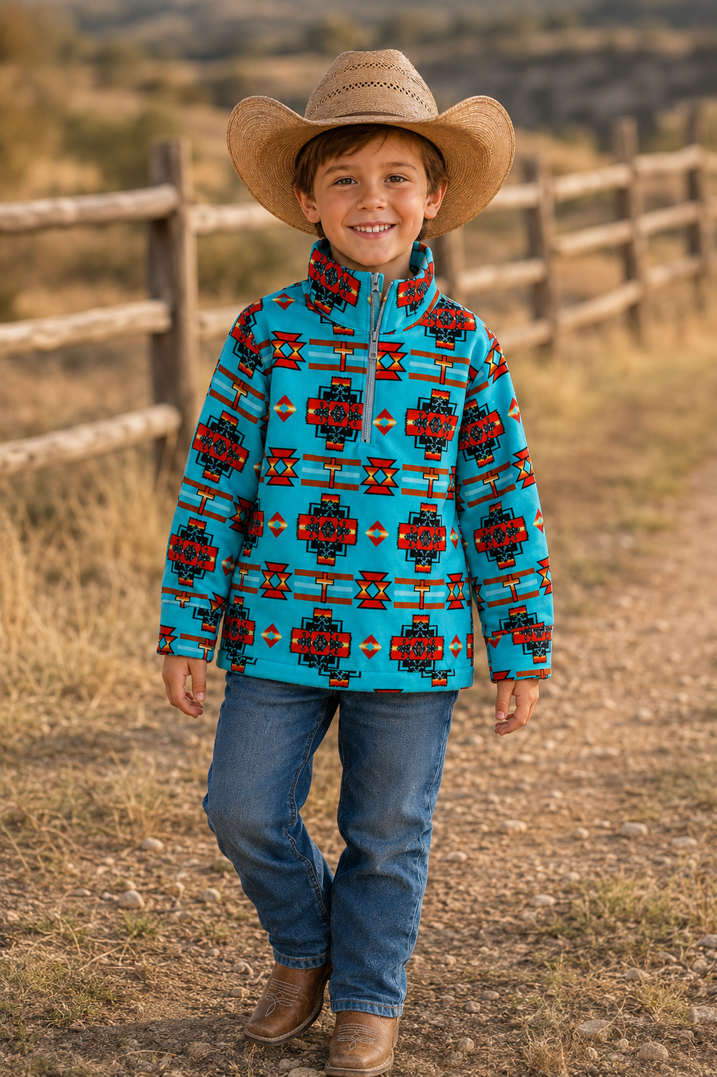 BOYS AZTEC PULLOVER SWEATSHIRT. TPB40218 SOL
