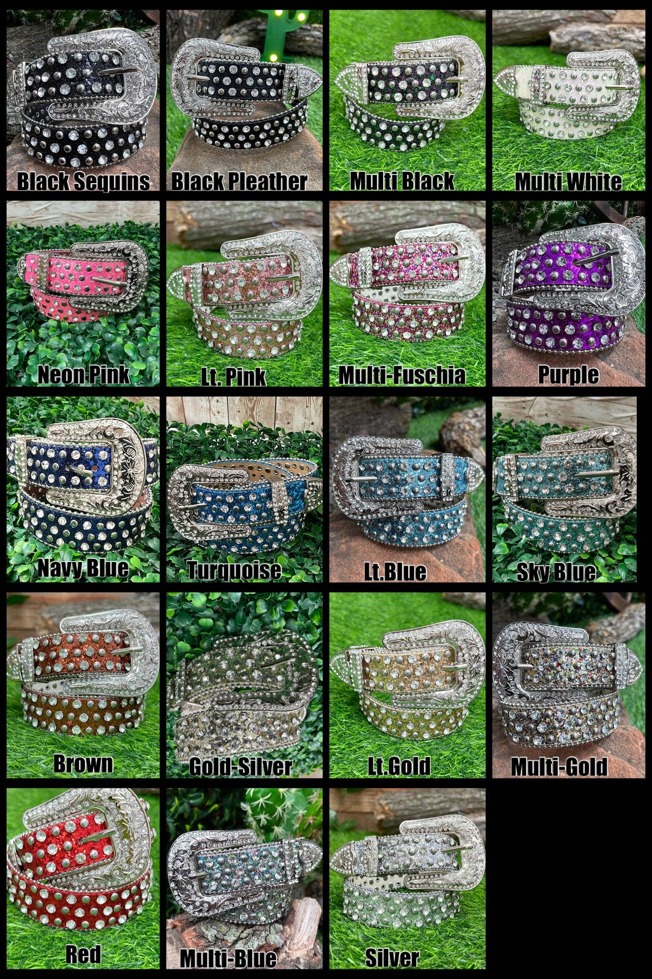 Girls' Shimmery Belts